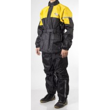 Дождевик раздельный (куртка+брюки) черный/желтый VEGA  разм.   S