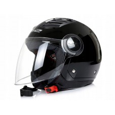 Шлем (открытый со стеклом) LS2 OF562 AIRFLOW Solid черный глянцевый    S