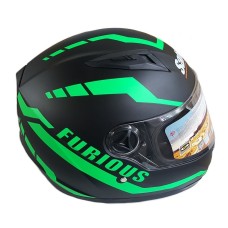 Шлем (интеграл) Safebet HF-111 зеленый/черный матовый   M