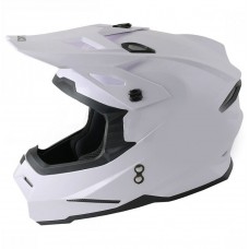 Шлем (кроссовый) Ataki JK801 Solid белый глянцевый  L