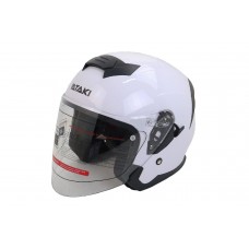 Шлем (открытый со стеклом и очками) Ataki JK526 Solid белый   L